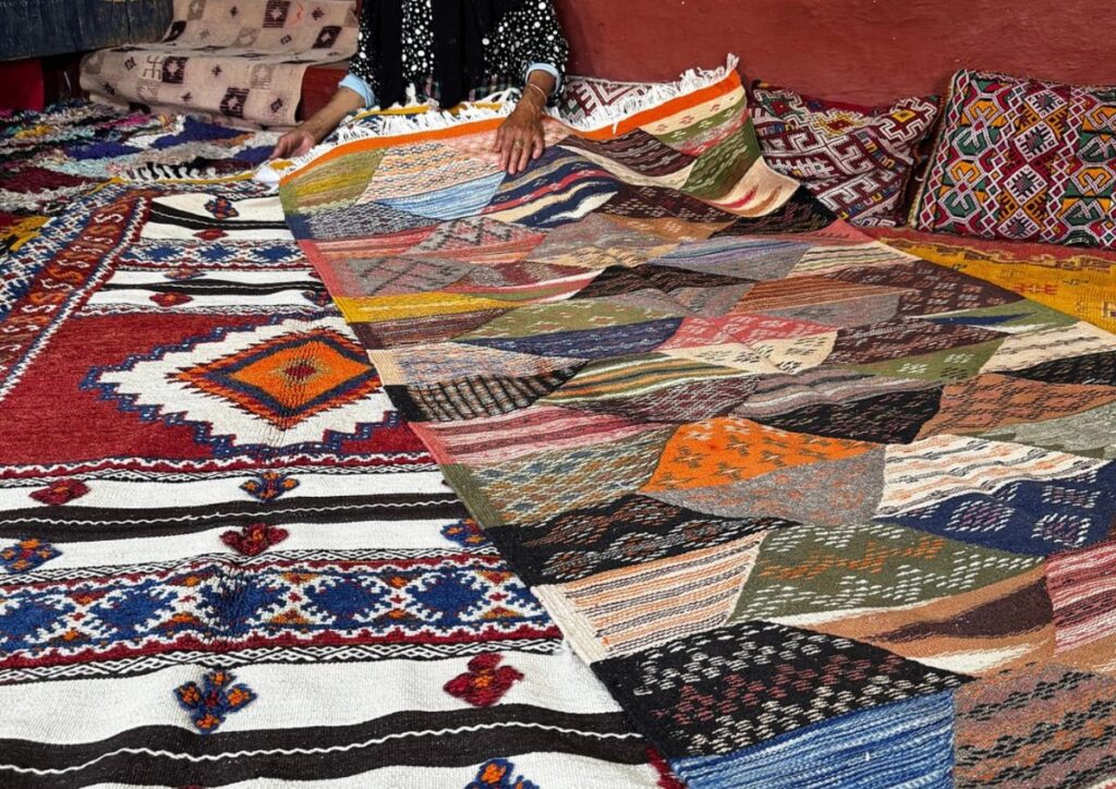 Berber carpets rugs market, Morocco