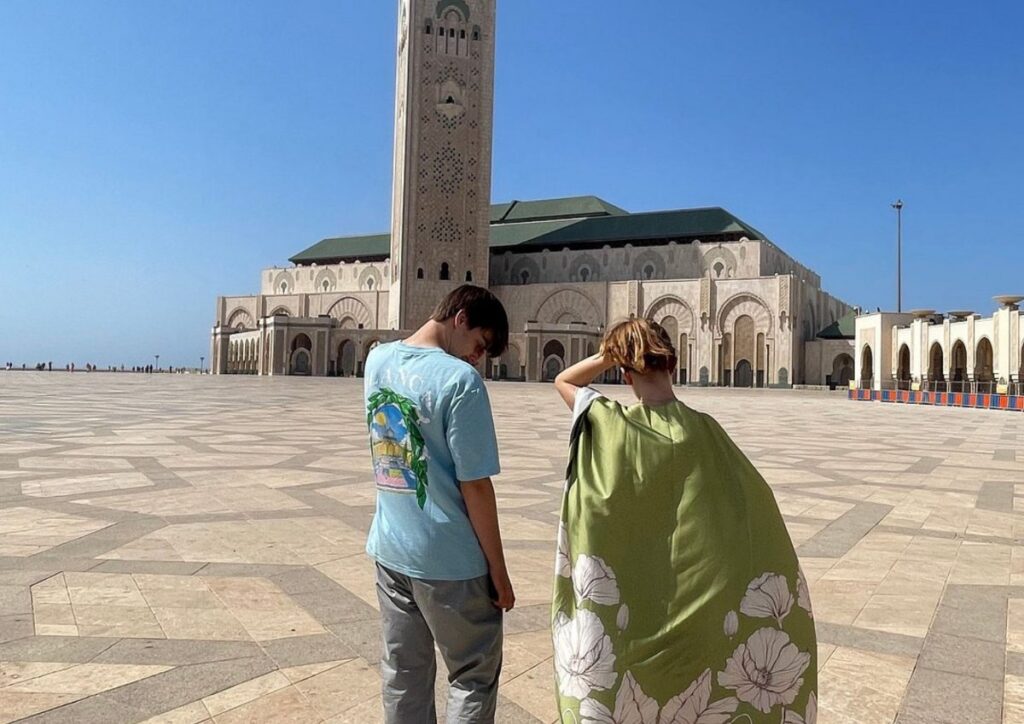Casablanca Hassan II mosque square, Morocco