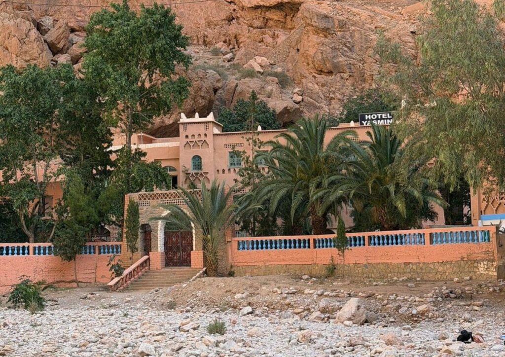 Dades valley kasbah oasis palm, Morocco