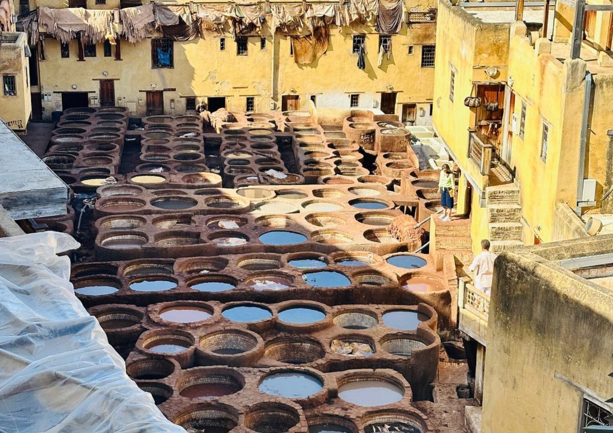 Fes Chouara Tannery Dye Pits — Morocco Epic Journey guided Morocco tours across the Sahara desert, kasbahs and imperial cities.
