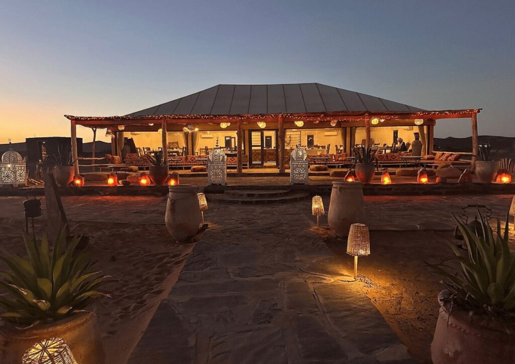 Luxury desert camp lounge Merzouga, Morocco