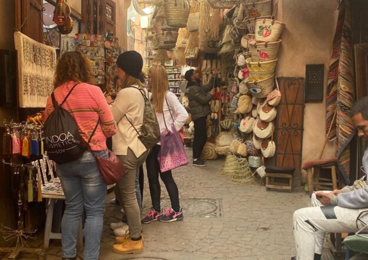 Marrakech Souk Hats Handicraft Shop — Morocco Epic Journey guided Morocco tours across the Sahara desert, kasbahs and imperial cities.