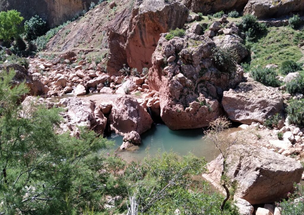 Ouzoud river rocks pool, Morocco
