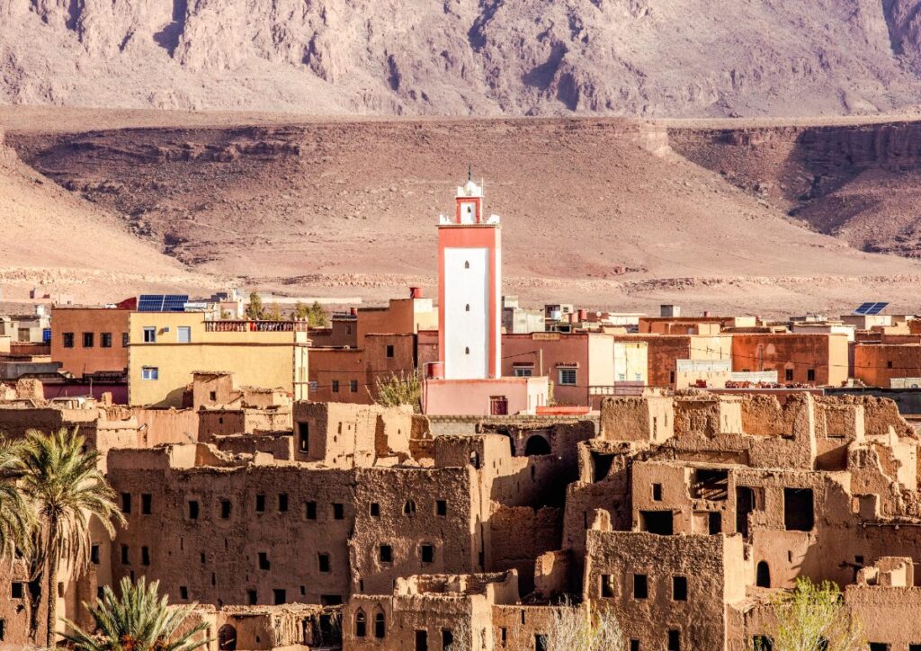 Todra kasbah village palm oasis, Morocco